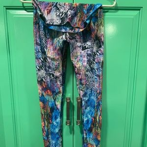 EMILY HSU RAINBOW ANIMAL PRINT FULL LENGTH LEGGING, size SMALL